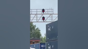 Trains knocks down signal plus a UP high rail truck!!!