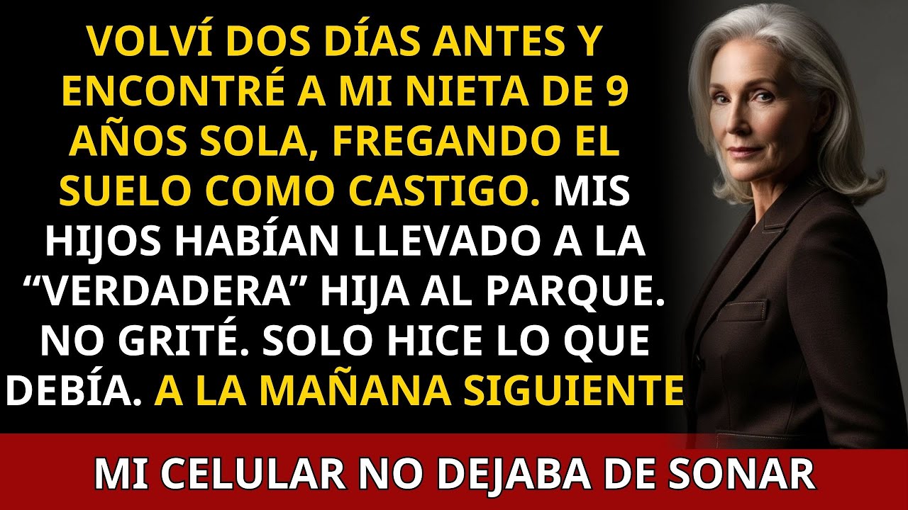 Mi Nieta De 9 Años Se Quedó Sola Fregando El Suelo Mientras Ellos Llevaban A La Hija 