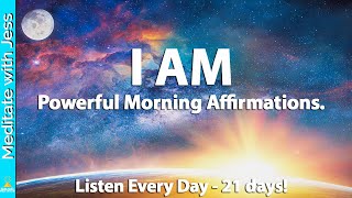💫POWERFUL POSITIVE Morning I AM Affirmations. 21 Day Challenge! Wake UP POSITIVE \& FEEL GREAT Today