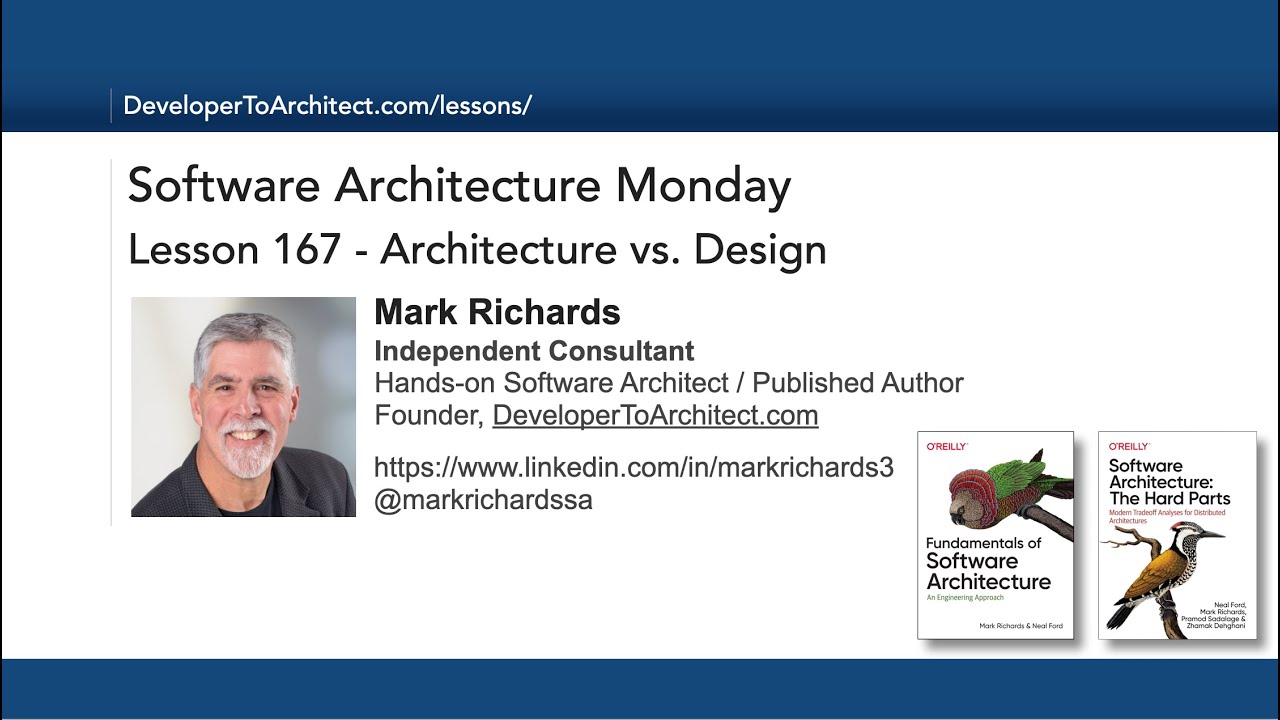 Lesson 167 - Architecture vs Design - YouTube
