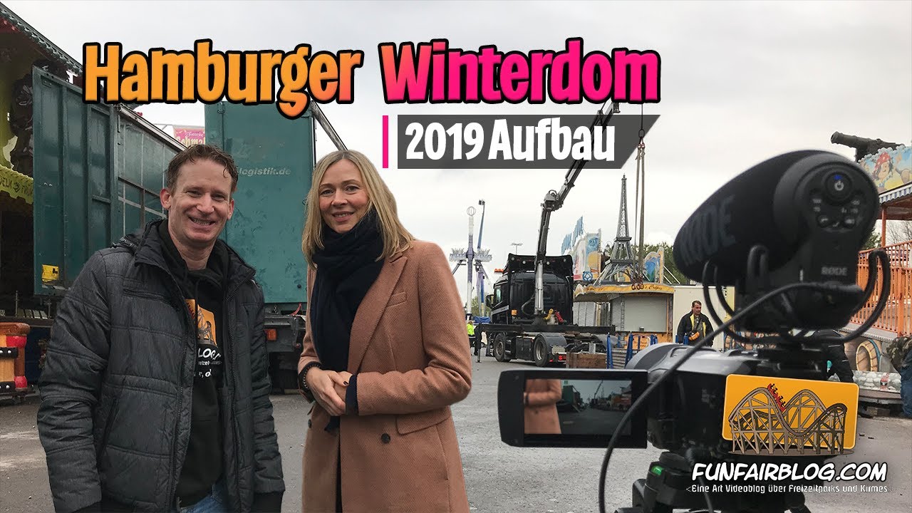 Hamburger Winterdom 2019 Aufbau | Funfairblog 