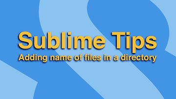 Sublime Text 2 Tips 1: Adding names of files to another file using terminal and column select