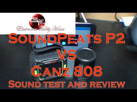 Bluetooth Speaker test and review SoundPEATS P2 vs Canz 808