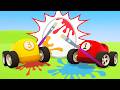 Helper cars learn colors with surprise eggs for kids baby cartoons for kids street vehicles