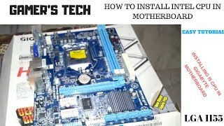How to install an Intel CPU in motherboard | LGA 1155