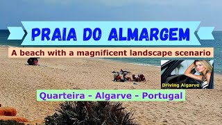 Driving to PRAIA DO ALMARGEM - Quarteira (Algarve Portugal) a beach with a nice landscape 9/2022 HD