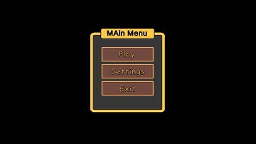 Unity Main Menu Design