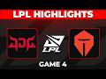 JDG vs TES Highlights Game 4 | LPL 2026 Playoffs | JD Gaming vs Top Esports