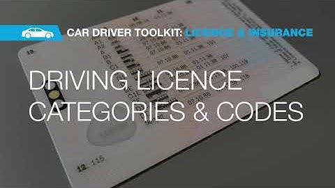 Car Driver Toolkit - Driving Licence Categories & Codes April 2025