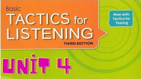 Tactics for Listening Third Edition Basic Unit 4 Routines
