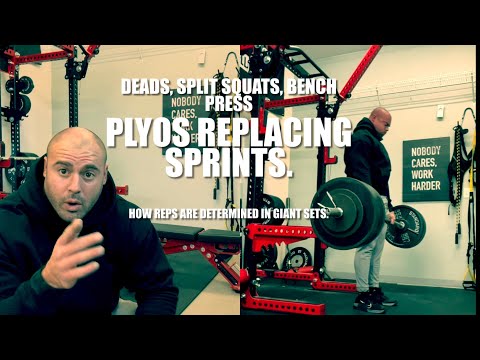 Deads, Split Squats. Why Jumps After Olympic Lifts. How to Choose Reps For Giant Sets.