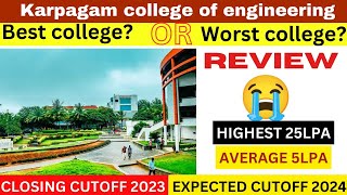 karpagam college of engineering |full review| cut off 2024 | #trending #cutoff #tnea #coimbatore