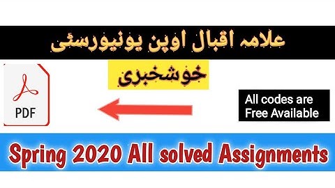 Aiou solved assignments spring 2020 | Spring assignments 2020