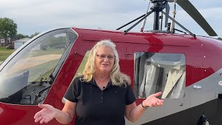 Carol's first flight in the Hummingbird Helicopter