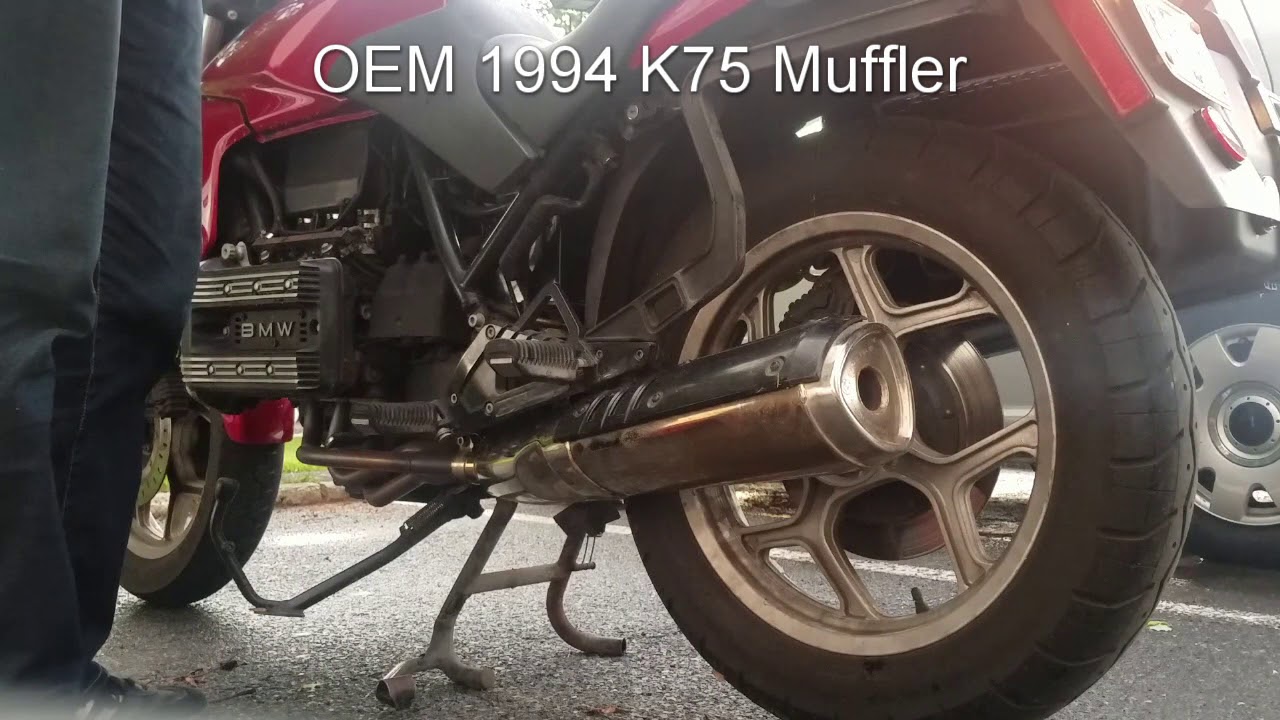 BMW K75 Muffler Staintune vs OEM Stock
