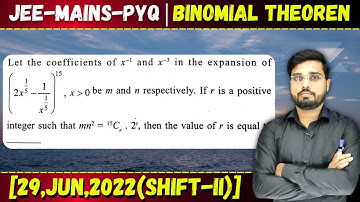 Let the coefficients of x¯¹ and x-³ in the expansion of 15 1 2x5 , x  0 be m and n respectively