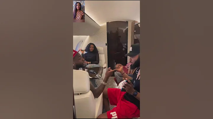 Nigerian singer, Davido & his wife Chioma with his friend having beautiful moment in his private jet