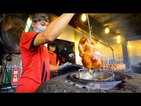 Most HECTIC Street Food in Taiwan : Yilan Night Market | ROAST CHICKEN + Best Taiwanese Street Food