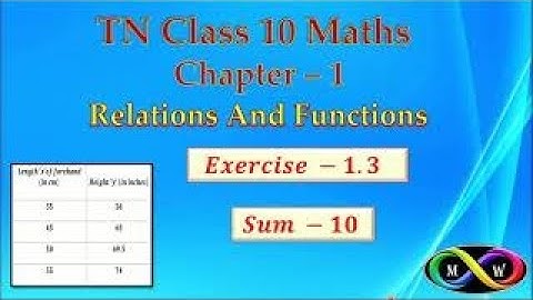 TN Class 10 (Samacheer) Maths Relations and Functions Ex 1.3 Sum 10