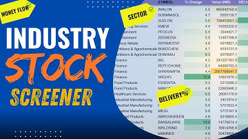 Stock Screener- Industry & Sector View✅ Delivery & Money Flow in Google Sheet