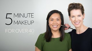 Simple 5 Minute Makeup Tutorial Using Green Beauty | Over 40 [ad]