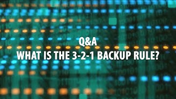 What is the 3-2-1 backup rule?