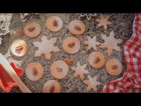 Simple recipe for COOKIE BOX  How to make PECAN CRISPS COOKIES  ASMR cooking