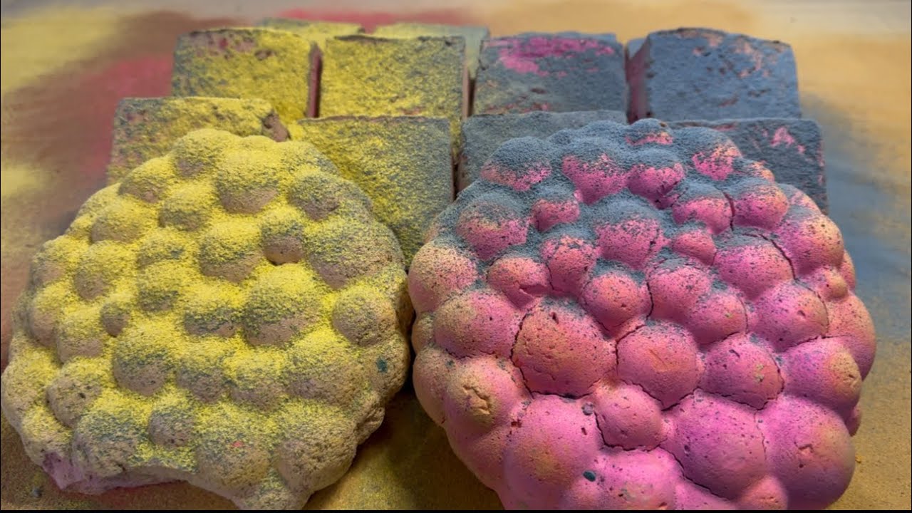 Pink Reformed Gym Chalk Crush with Colorful Powder | ASMR Satisfying ...