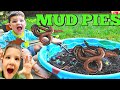 Making Mud Pies The Movie! Caleb & Mommy Play outside in Muddy Puddles, Look for Bugs & Have fun!