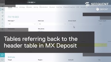 Tables referring back to the header table in MX Deposit