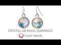 See how easy it is to make these Crystal AB Rivoli Earrings by Fusion Beads