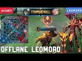 3VS1? TRIPLE KILL! Offlane Leomord Gameplay! [Top Global Leomord] Avory - Mobile Legends