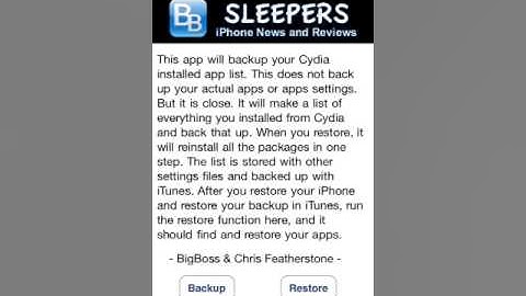 How to back up your cydia apps