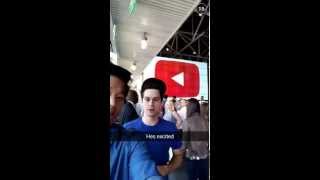 150827 Ki Hong Lee Snapchat Story - The Scorch Trials Press Day 1