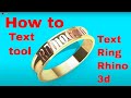 Text ring in rhino  rhino tutorial  emboss text ring in rhino  creative world  3d text ring