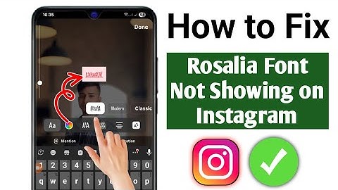 How to Fix Rosalia Font Not Showing on Instagram | Instagram New Font Update