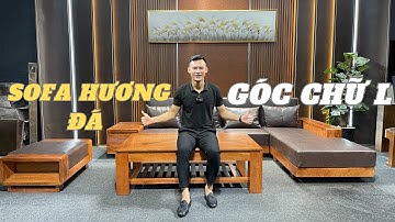 Mẫu Bàn Ghế Sofa Góc Chữ L Gỗ Hương Đá Thiết Kế Cho Không Gian Nội Thất Phòng Khách Hiện Đại