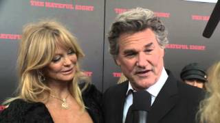The Hateful Eight: Kurt Russell John Ruth NYC Red Carpet Interview | ScreenSlam