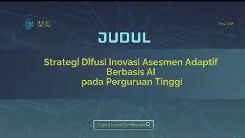 Tugas 3 || Presentasi Video Tutorial Implementasi Asesmen Adaptif || Inovasi Pembelajaran/SPTP4406