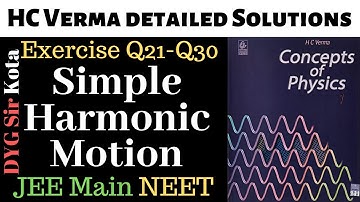 Exercise Solutions HC verma SHM Q21-Q30 NEET JEE Main Class 11 Simple Harmonic Motion