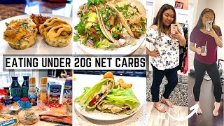 EATING UNDER 20G NET CARB WITH KETO | REALISTIC MEALS + KETO MUST HAVES✨ BARBACOA TACOS + DIRTY KETO