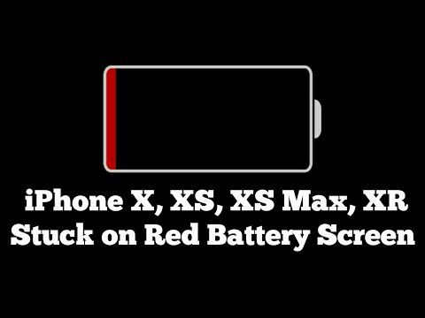 iPhone X, XS, XS Max, XR Stuck on Red Battery Screen (Fixed) - YouTube