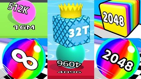 2048 | MAX LEVELS- Ball Run 2048 vs Ball Run Infinity vs Happy Cube 2048 gameplay #ballgamezone