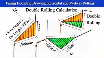 Piping Isometric Drawing Double Rolling | horizontal and Vertical Rolling | Travel Length Formula