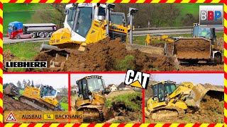 Liebherr PR 726 & CAT 963K, Oberbodenabtrag, B 14, Backnang, 2024. #2 #liebherr #dozer #caterpillar