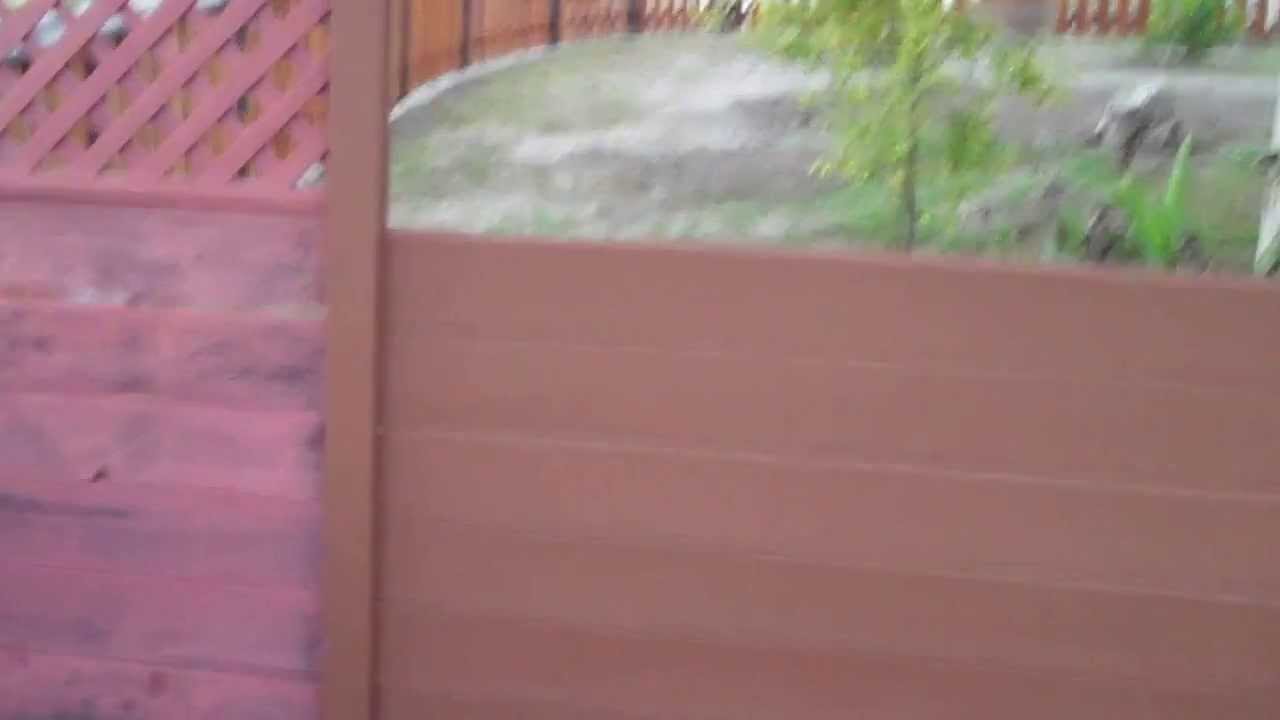 renovation project Behr DeckOver Chestnut Paint on Old Wooden Fence - Part 2