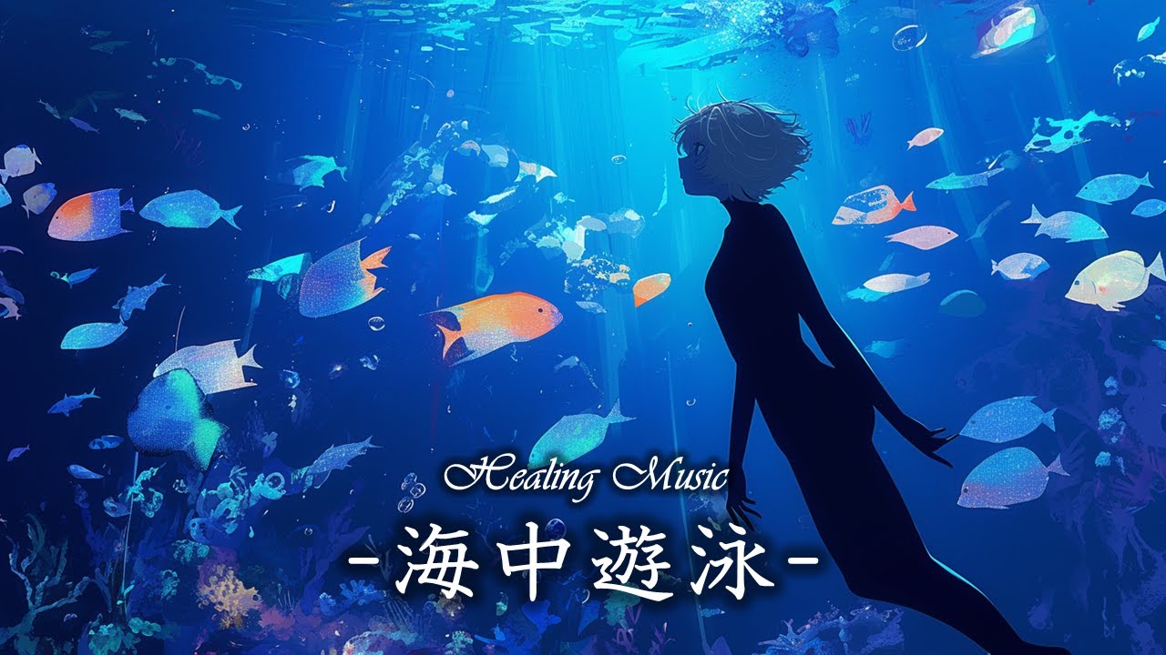 【 作業用BGM 】疲れた心を癒す音楽『 海中遊泳 』【 ピアノ・静か 】