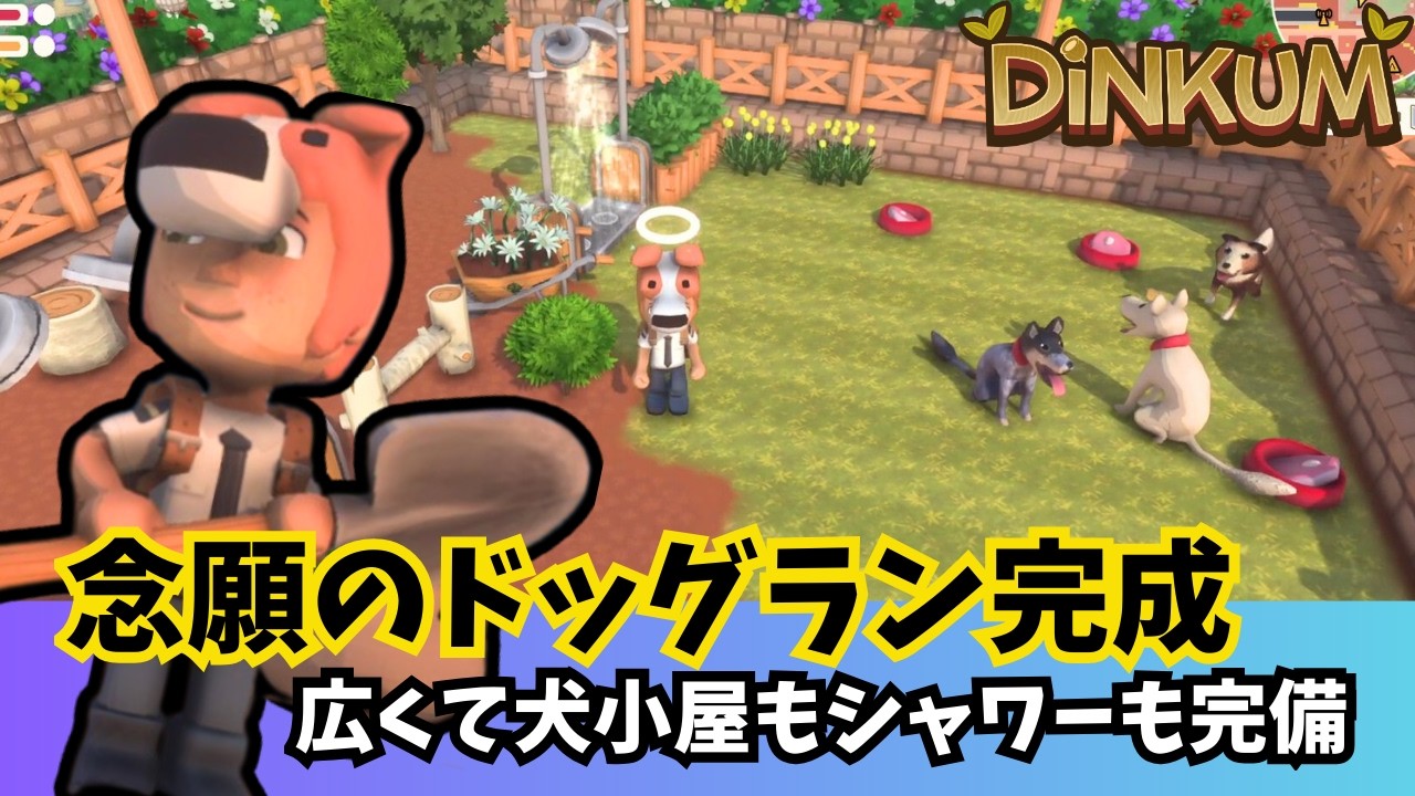 【Dinkum ディンカム】ドッグラン完成！念願のワンちゃんの居住エリア　#ディンカム  #dinkum