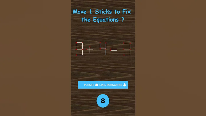 Mind Blowing Trick: Move Only 1 Matchstick | 9 + 4 =3 #shorts #youtubeshorts