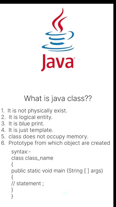 what is java class and syntax #shorts #java #oop ...